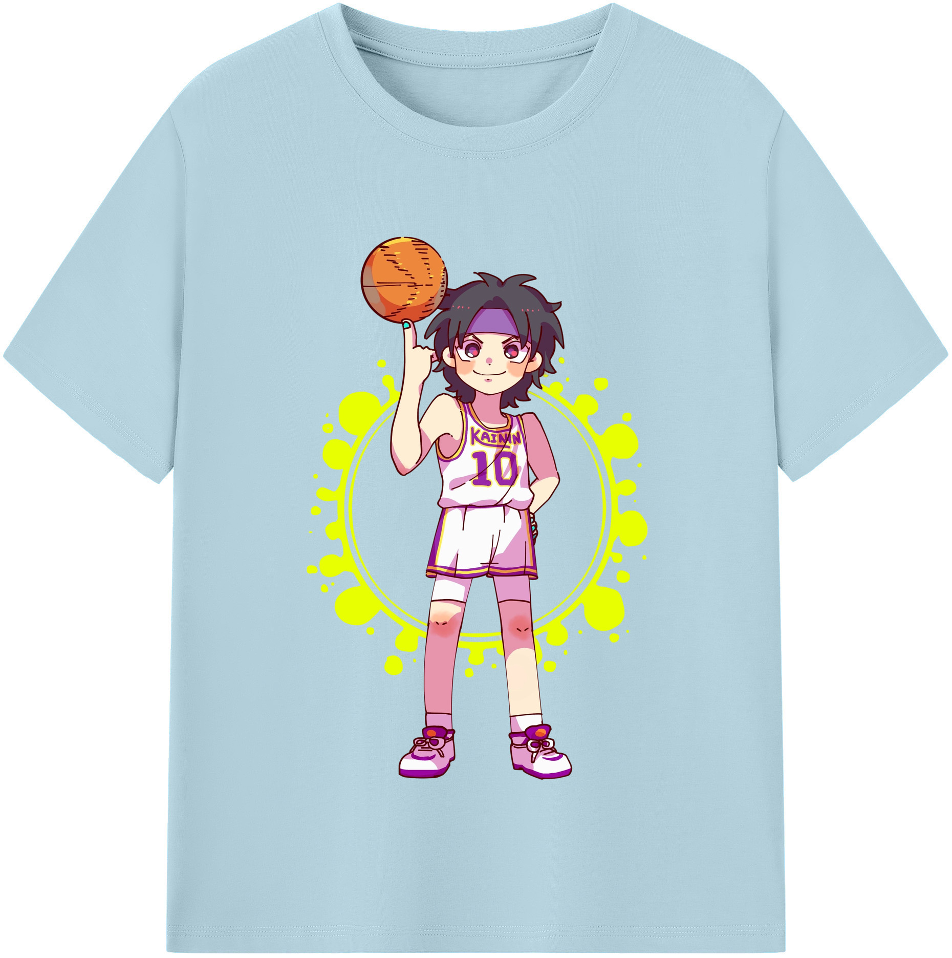 SLAM DUNK／スラムダンク 綿100％半袖Tシャツ（フロントプリント）